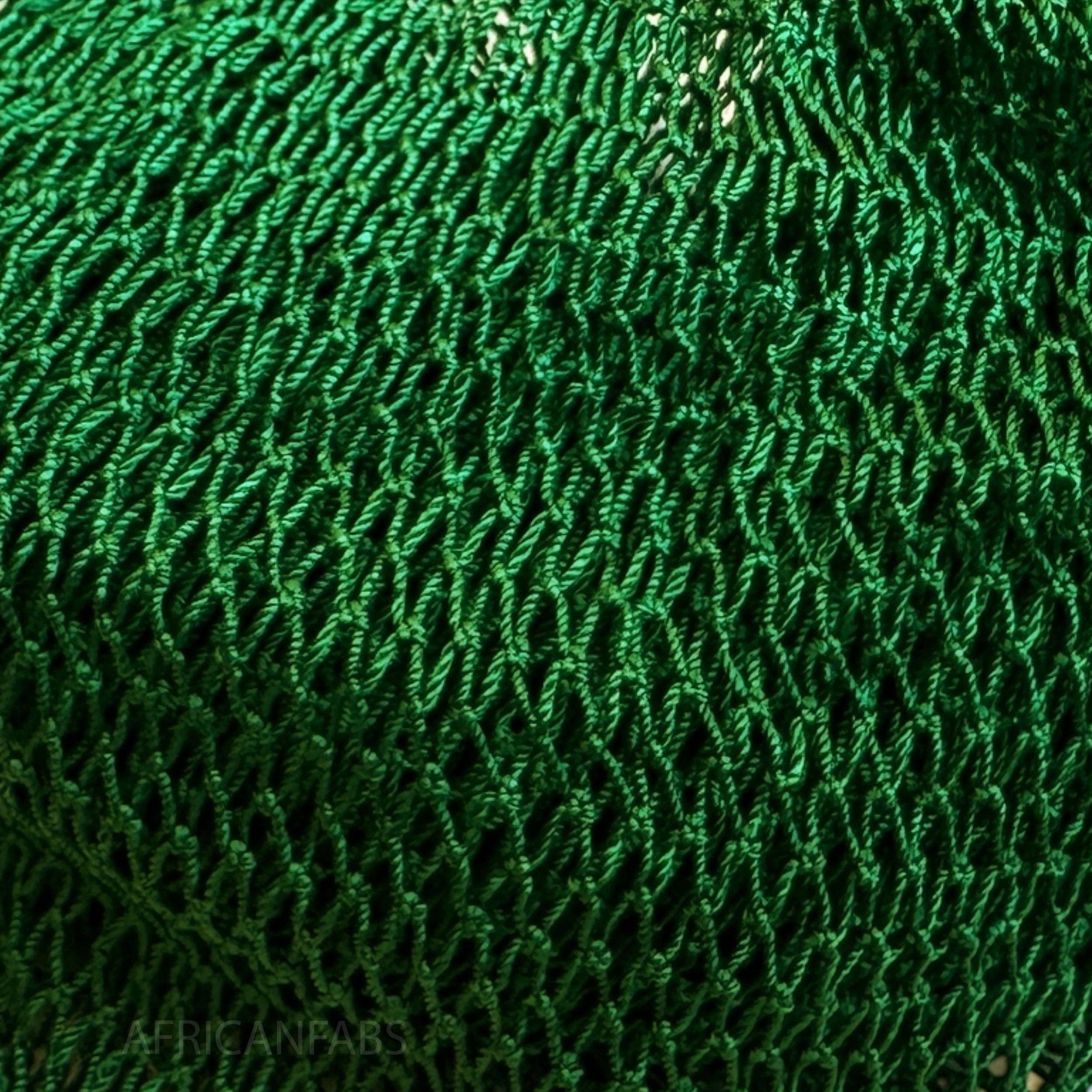 5 Pieces - African net sponge / African exfoliating net / Sapo sponge - Green