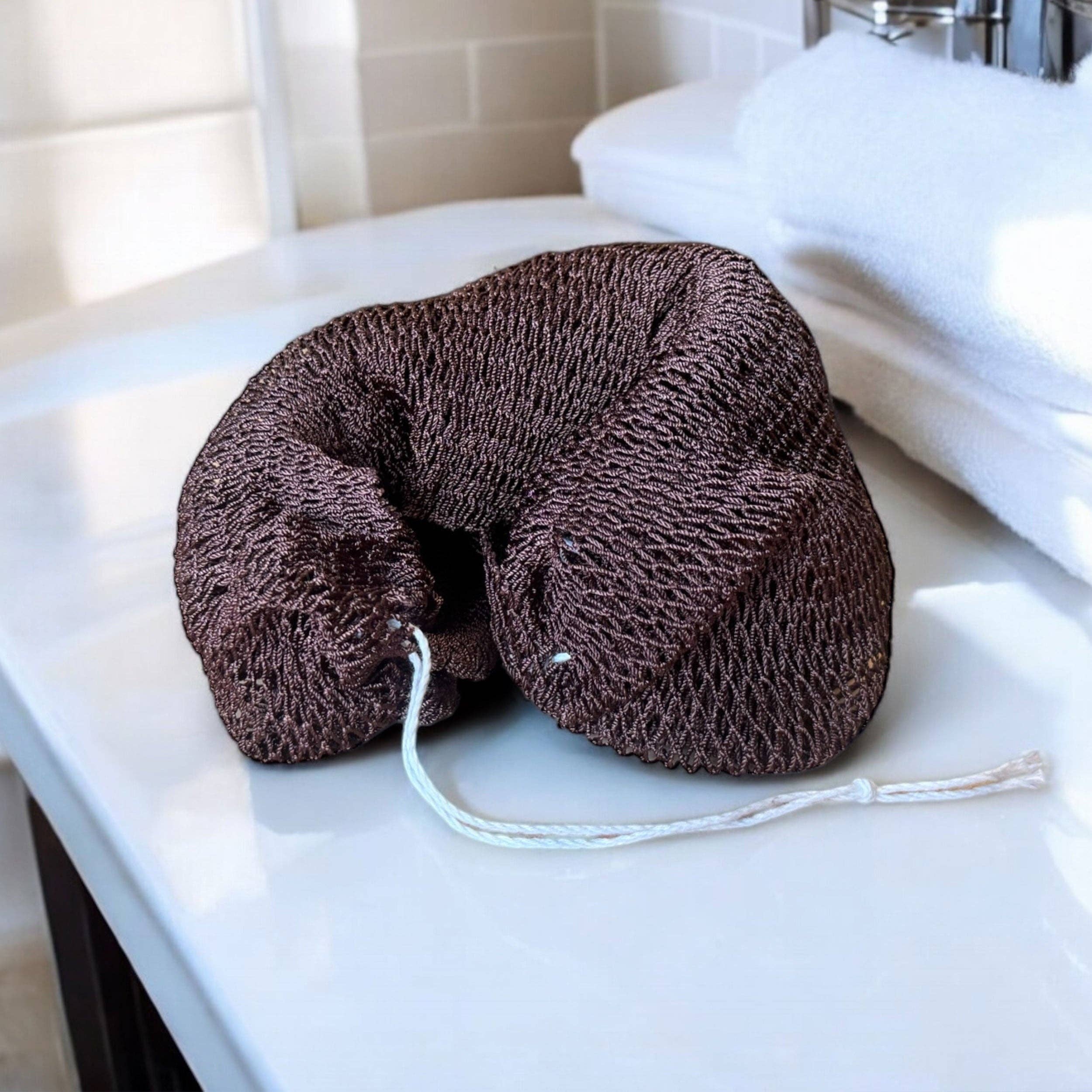 Traditional African Net Sponge - Brown