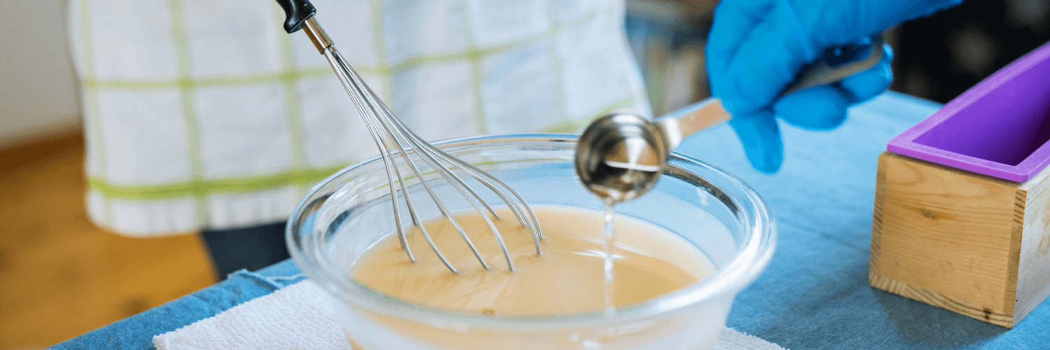 Cold Process Soap Explained: Key Benefits for Healthier, Happier Skin preparation using a whisk and mixing ingredients.