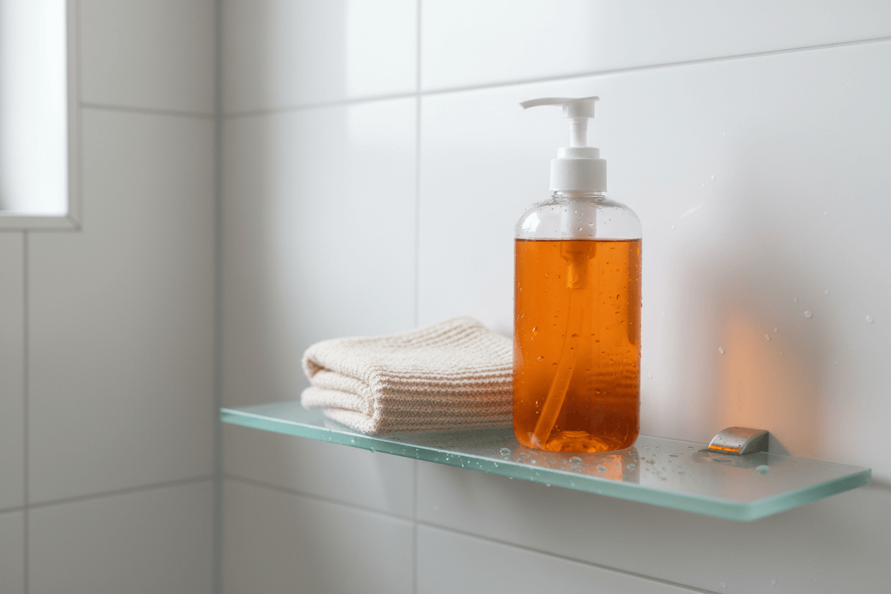 Shower Oil: The Ultimate Guide to Hydrating Body Cleansers for Soft, Nourished Skin in a bathroom setting.