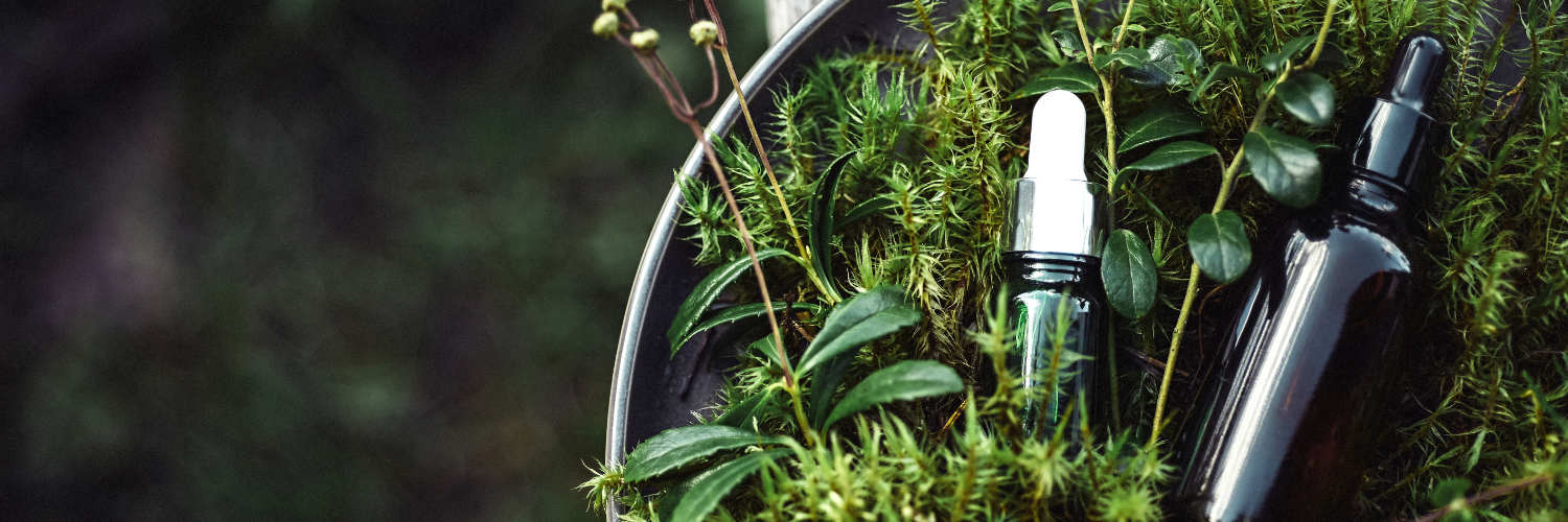 Skincare Serums with herbs