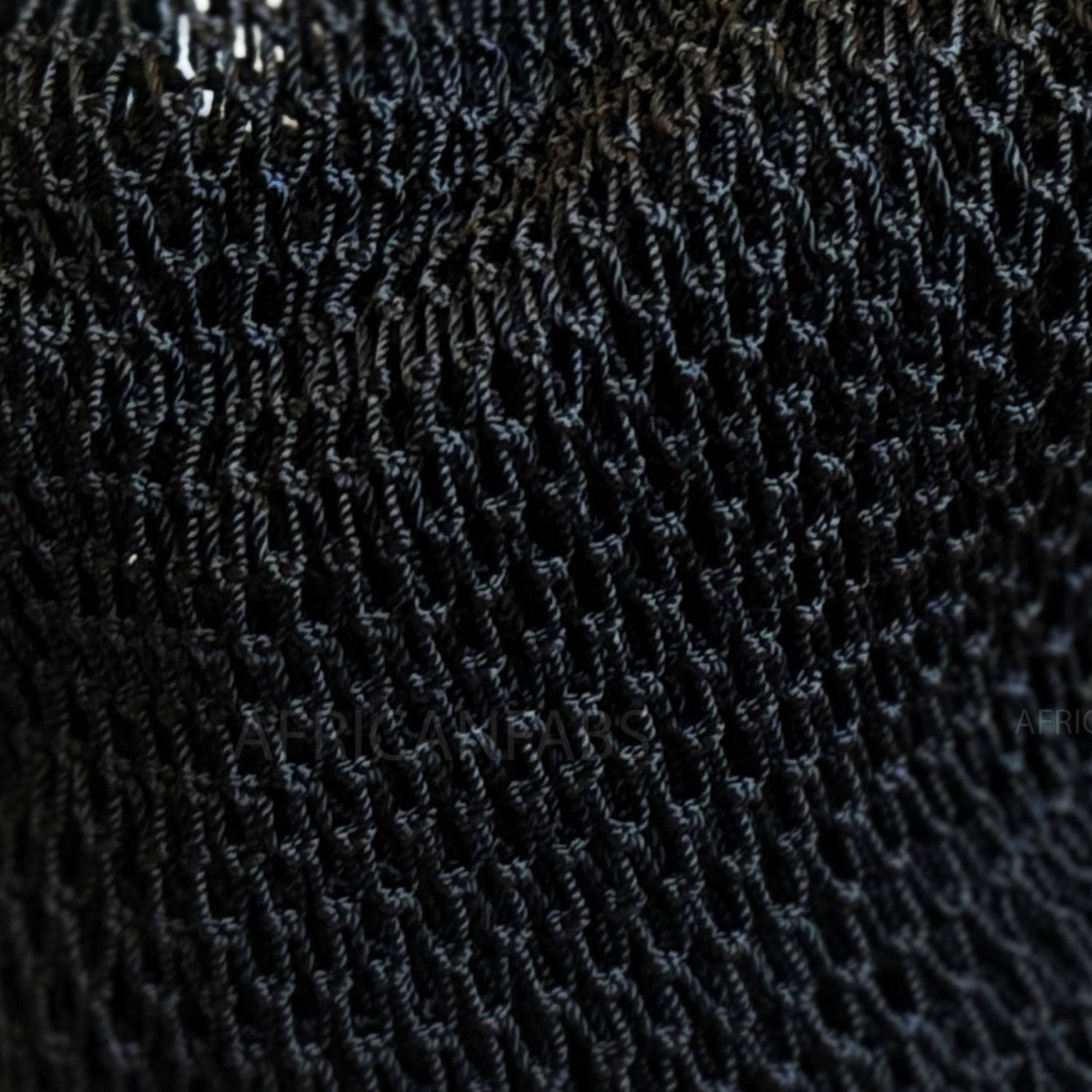 5 Pieces - African net sponge / African exfoliating net / Sapo sponge - Black