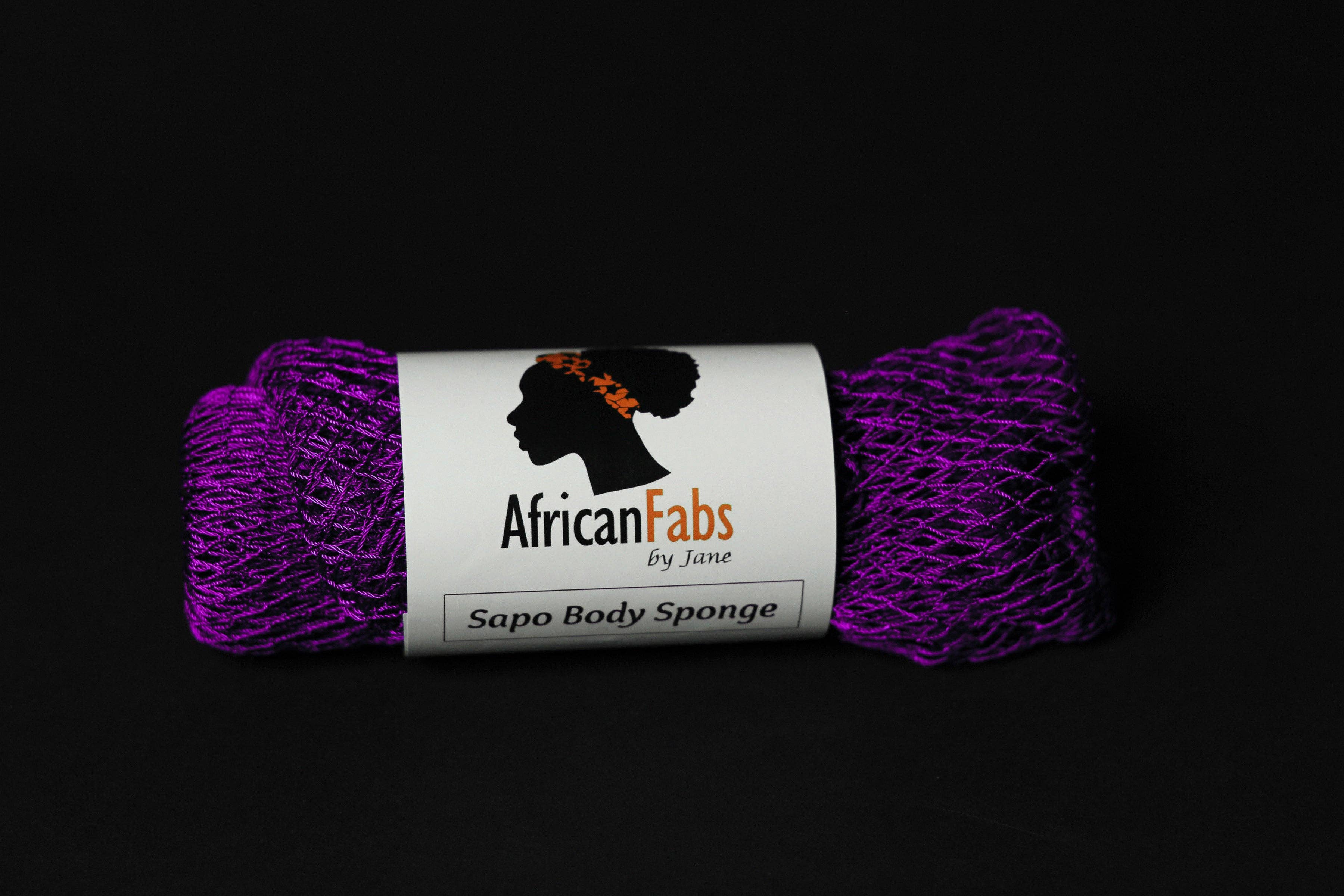 5 Pieces - African net sponge / African exfoliating net / Sapo sponge - Purple