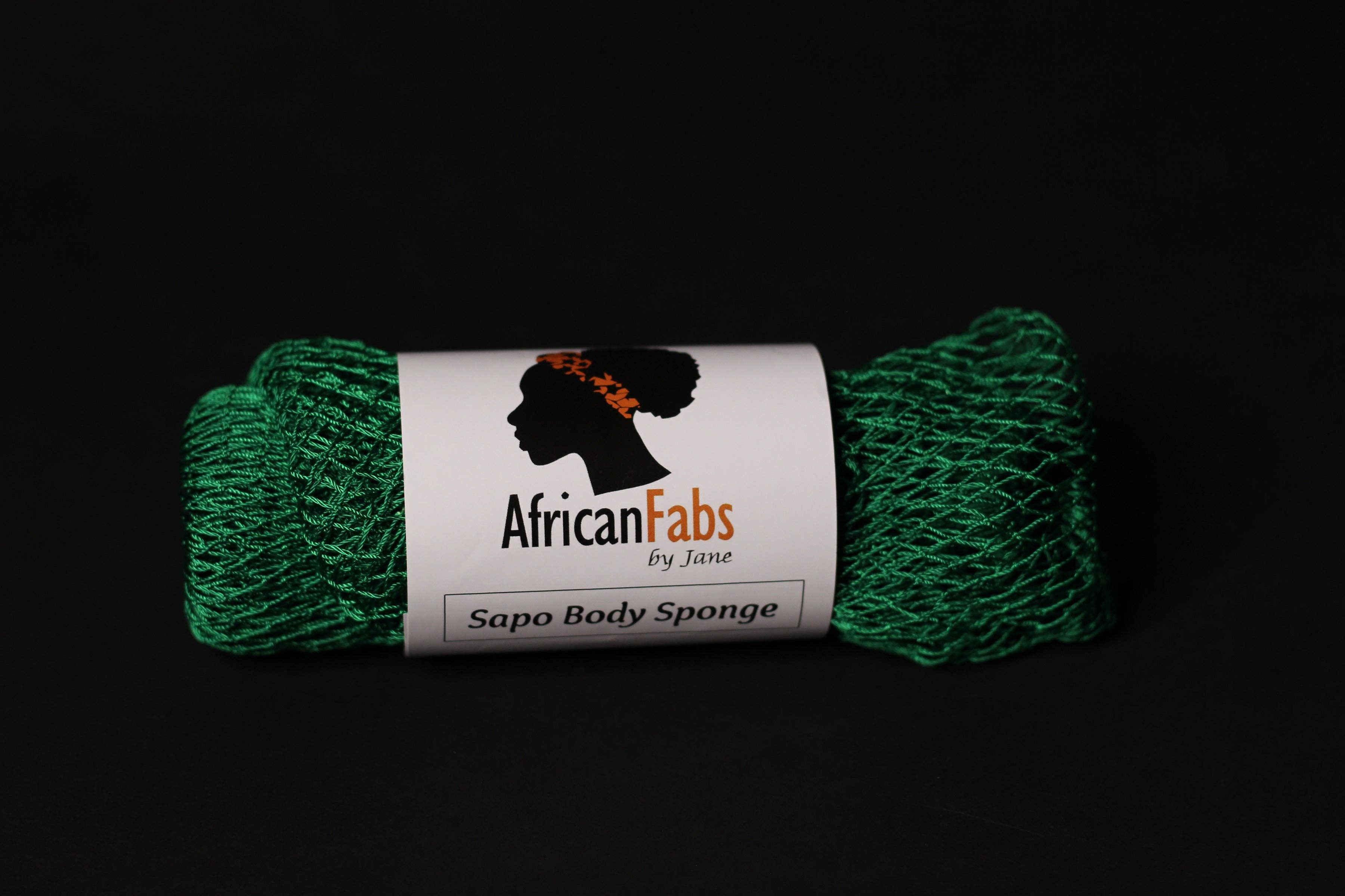 5 Pieces - African net sponge / African exfoliating net / Sapo sponge - Green
