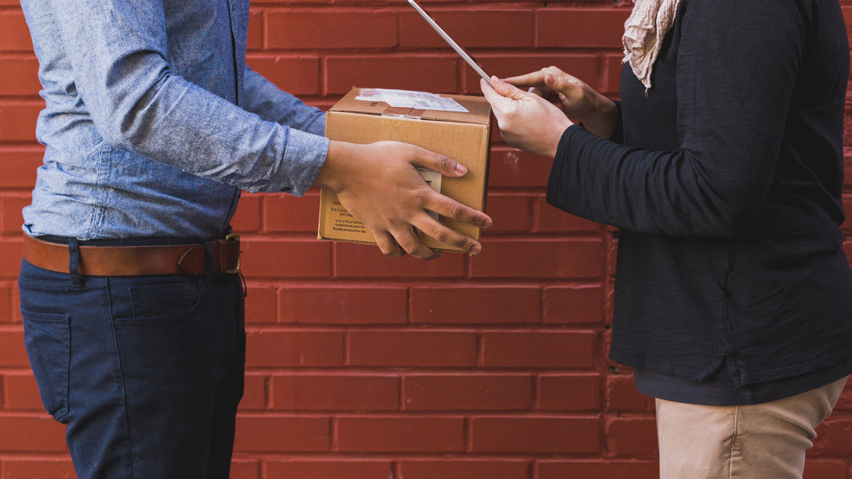 Receiving a shipping box