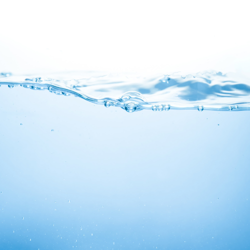 Clear blue water surface with subtle ripples